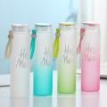 Custom 2020 New Colour 500ml Insulated Portable Reusable Water Bottle Borosilicate Drinking Glass Water Bottle with Lid